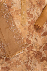 Organza Unstitched Suit And Dupatta With Sequence Work