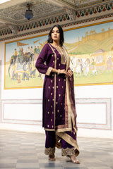 Georgette Readymade Suit With Net Dupatta