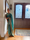 Royal Geometric Banarasi Woven Zari Saree (Ft:-Afshan Nasseri)