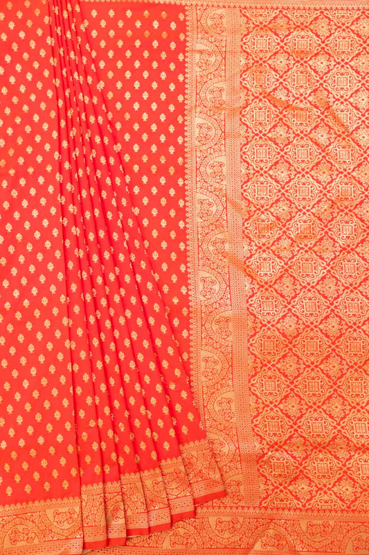 Banarasi Woven Zari Saree With Fine Booti Pattern