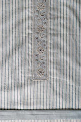 Cotton Unstitched Suit And Dupatta With Mirror Work & Thread Work
